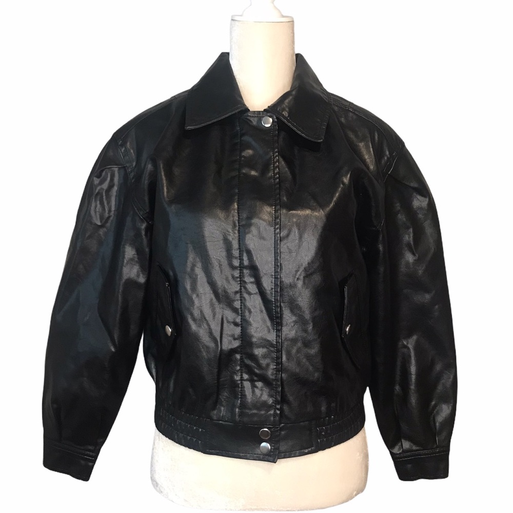 Wild Fable Faux Leather Bomber Jacket